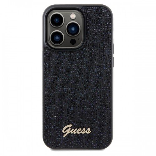 Guess GUHCP14LPMSDGSK iPhone 14 Pro 6.1" czarny|black hardcase Disco Metal Script image 3