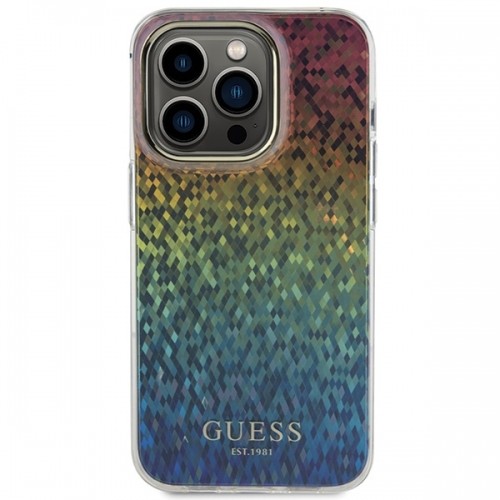 Guess GUHCP14LHDECMI iPhone 14 Pro 6.1" wielokolorowy hardcase IML Faceted Mirror Disco Iridescent image 3