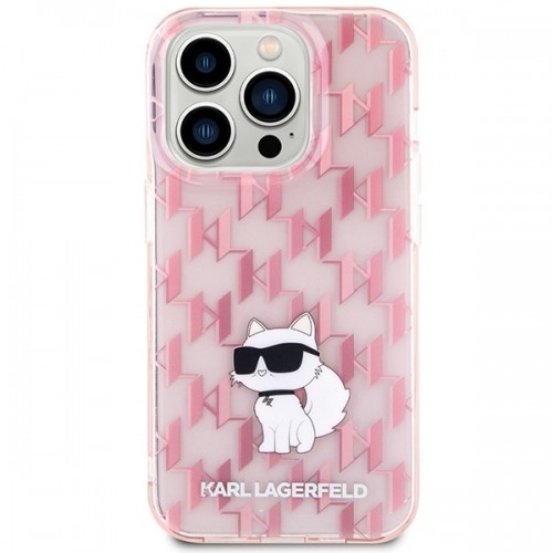 Karl Lagerfeld KLHCP15XHNCMKLP iPhone 15 Pro Max 6.7" różowy|pink hardcase Monogram Choupette image 3