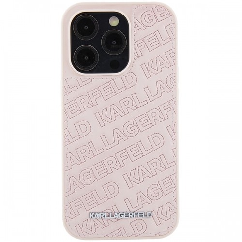 Karl Lagerfeld KLHCP15LPQKPMP iPhone 15 Pro 6.1" różowy|pink hardcase Quilted K Pattern image 3