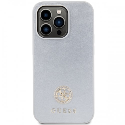 Guess GUHCP15LPS4DGPS iPhone 15 Pro 6.1" srebrny|silver hardcase Strass Metal Logo image 3