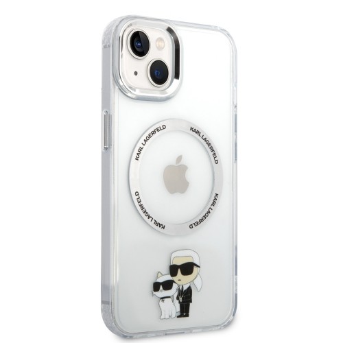 Karl Lagerfeld IML Karl and Choupette NFT MagSafe Case for iPhone 15 Transparent image 3