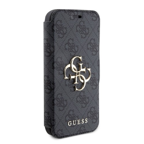 Guess PU Leather 4G Metal Logo Book Case for iPhone 15 Pro Grey image 3