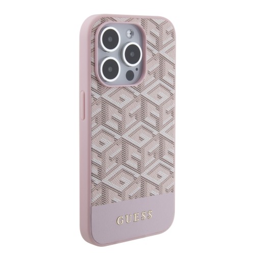 Guess PU G Cube MagSafe Case for iPhone 15 Pro Max Pink image 3