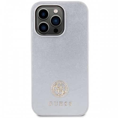 Guess GUHCP15XPS4DGPS iPhone 15 Pro Max 6.7" srebrny|silver hardcase Strass Metal Logo image 3