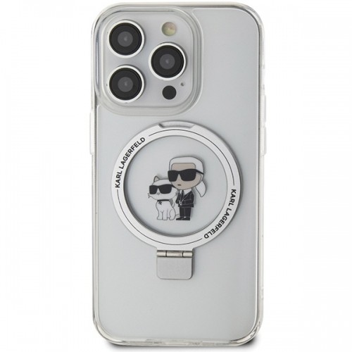 Original Pouch KARL LAGERFELD Ring Stand Karl&Choupettte MagSafe KLHMP14LHMRSKCH for Iphone 14 Pro White image 3