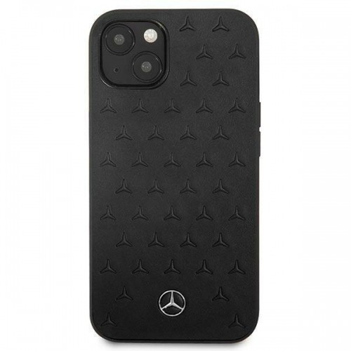 Mercedes MEHCP13SPSQBK iPhone 13 mini 5,4" czarny|black hardcase Leather Stars Pattern image 3