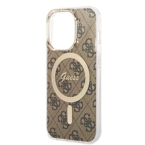 Guess IML 4G MagSafe Case for iPhone 15 Pro Brown image 3