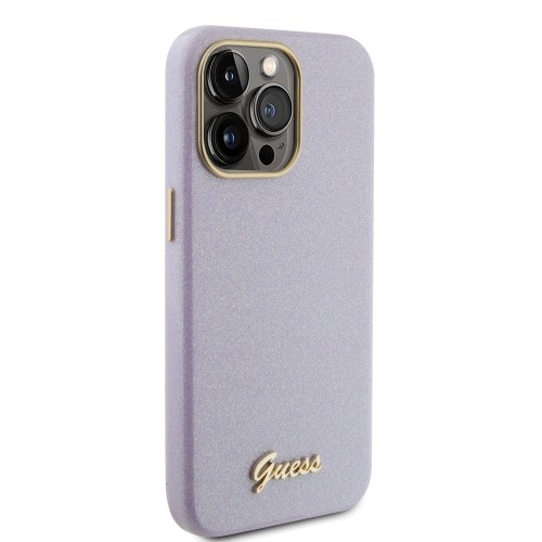 Guess PU Glitter Full Wrapped Case for iPhone 15 Pro Max Lilac image 3