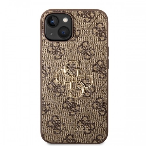 Guess GUHCP15S4GMGBR iPhone 15 6.1" brązowy|brown hardcase 4G Big Metal Logo image 3