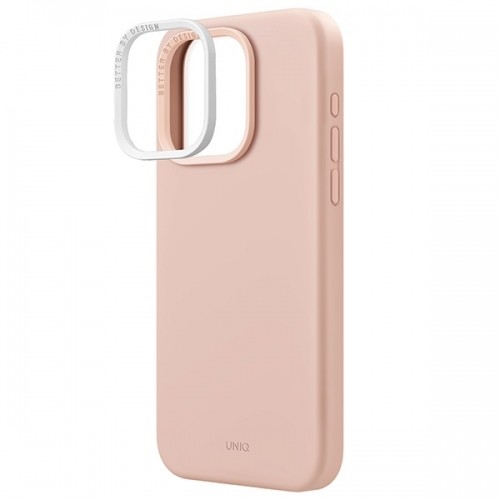 UNIQ etui Lino Hue iPhone 15 Pro Max 6.7" Magclick Charging różowy|blush pink image 3