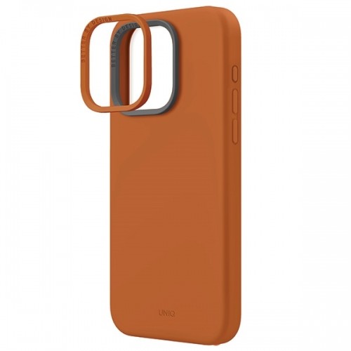UNIQ etui Lino Hue iPhone 15 Pro Max 6.7" Magclick Charging pomarańczowy|sunset orange image 3