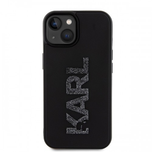 Karl Lagerfeld KLHCP15S3DMBKCK iPhone 15 6.1" czarny|black hardcase 3D Rubber Glitter Logo image 3