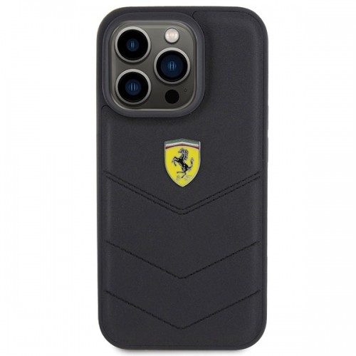 Ferrari FEHCP15LRDUK iPhone 15 Pro 6.1" czarny|black hardcase Quilted Metal Logo image 3