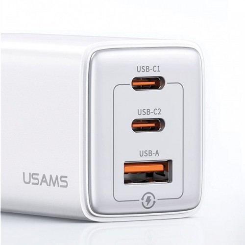 USAMS Ład. siec. 2xUSB-C+1xUSB 65W (only head) GaN PD3.0 +QC3.0 Fast Charging niebieski|gradient blue Sandru Series CC180TC04 (US-CC180) image 3