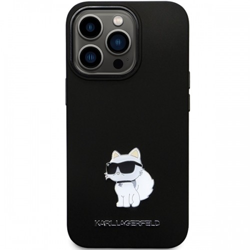 Karl Lagerfeld KLHCP14LSMHCNPK iPhone 14 Pro 6.1" czarny|black hardcase Silicone C Metal Pin image 3