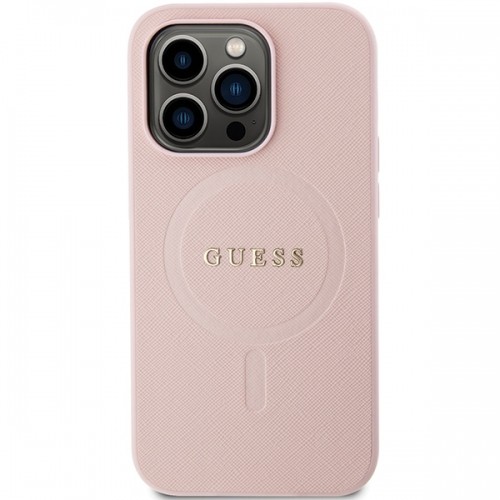 Guess GUHMP14XPSAHMCP iPhone 14 Pro Max 6,7" różowy|pink hardcase Saffiano MagSafe image 3