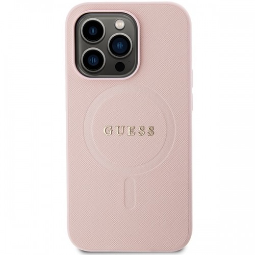Guess GUHMP13XPSAHMCP iPhone 13 Pro Max 6,7" różowy|pink hardcase Saffiano MagSafe image 3
