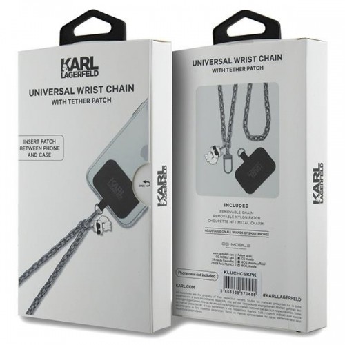 Karl Lagerfeld KLUCHCSKPK Universal Hand Strap Choupette srebrny|silver image 3