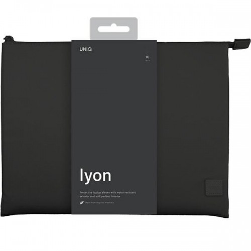 UNIQ etui Lyon laptop Sleeve 16" czarny|midnight black Waterproof RPET image 3