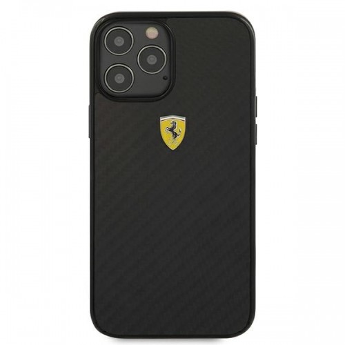 Ferrari FERCAHCP12LBK iPhone 12 Pro Max 6,7" czarny|black hardcase On Track Real Carbon image 3