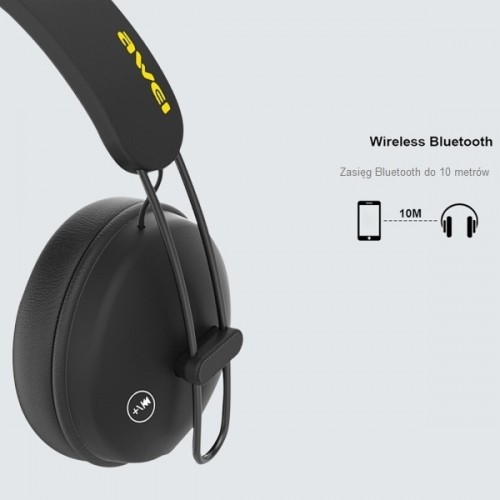 Awei Słuchawki nauszne Bluetooth A800BL czarne image 3