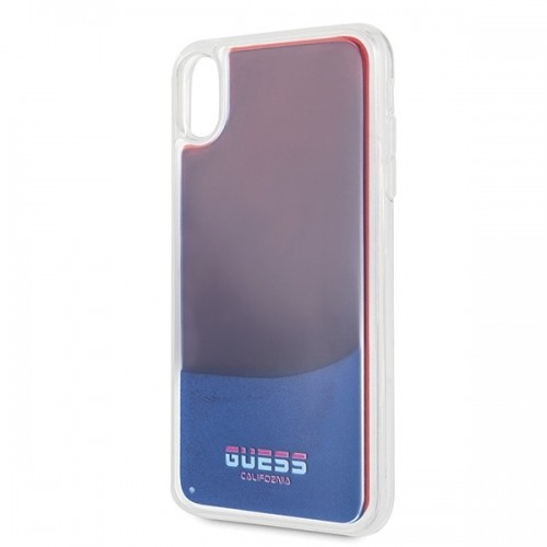 Guess GUHCI65GLCRE iPhone Xs Max czerwo ny|red hard case California Glow in the dark image 3