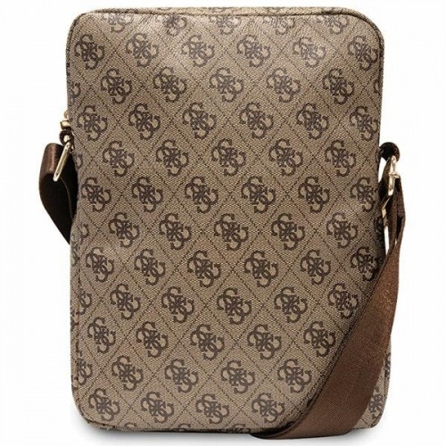 Guess PU 4G Printed Stripes Tablet Bag 10" Brown image 3