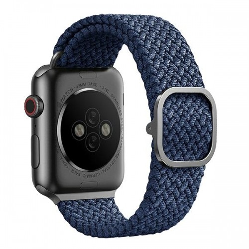 UNIQ pasek Aspen Apple Watch 44|42|45|49 mm Series 4|5|6|7|8|SE|SE2|Ultra Braided niebieski|oxford blue image 3