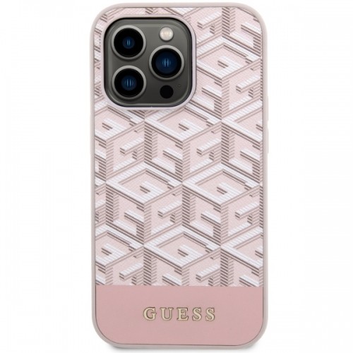 Guess GUHMP14XHGCFSEP iPhone 14 Pro Max 6,7" różowy|pink hard case GCube Stripes MagSafe image 3