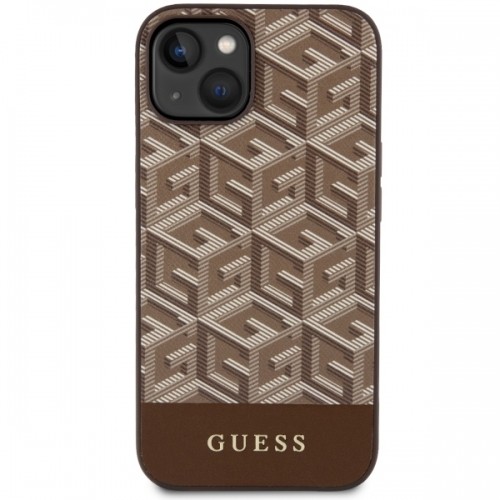 Guess GUHMP14MHGCFSEW iPhone 14 Plus 6,7" brązowy|brown hard case GCube Stripes MagSafe image 3