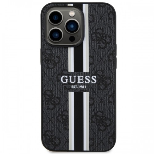 Guess GUHMP13XP4RPSK iPhone 13 Pro Max 6,7" czarny|black hardcase 4G Printed Stripes MagSafe image 3