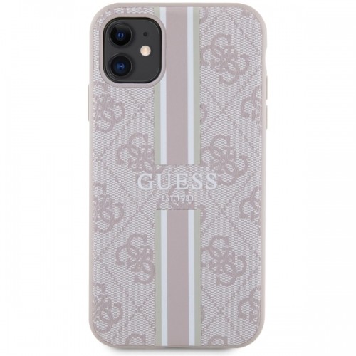 Guess GUHMN61P4RPSP iPhone 11 | Xr różowy|pink hardcase 4G Printed Stripes MagSafe image 3