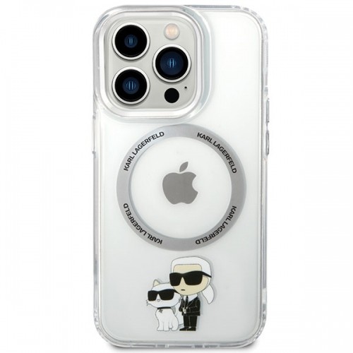 Karl Lagerfeld MagSafe Compatible Case IML Karl and Choupette NFT for iPhone 13 Pro Transparent image 3