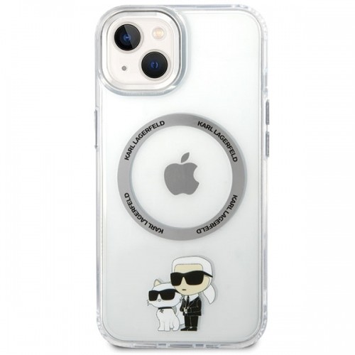 Karl Lagerfeld MagSafe Compatible Case IML Karl and Choupette NFT for iPhone 13 Transparent image 3