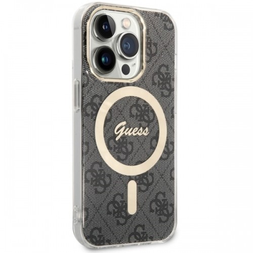 Guess 4G IML MagSafe Compatible Case for iPhone 14 Pro Black image 3