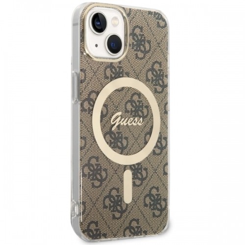 Guess GUHMP14SH4STW iPhone 14 6.1" brązowy|brown hardcase 4G MagSafe image 3