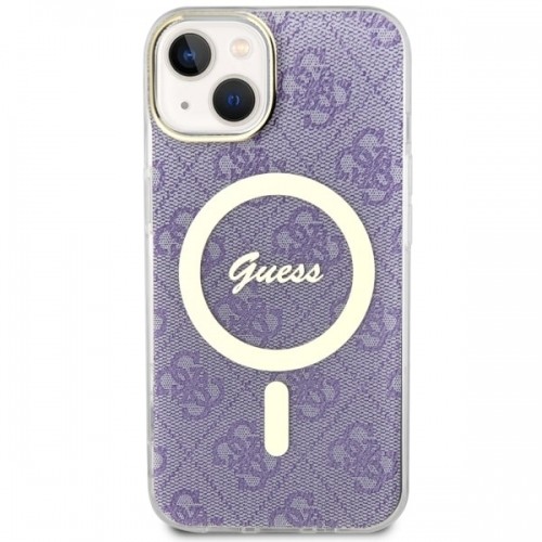 Guess GUHMP14SH4STU iPhone 14 6.1" purpurowy|purple hardcase 4G MagSafe image 3