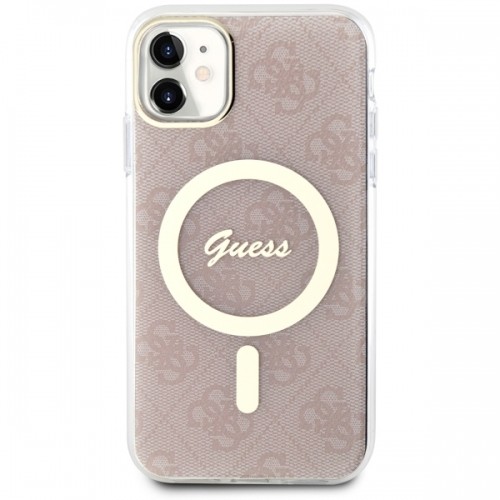 Guess GUHMN61H4STP iPhone 11 6.1" różowy|pink hardcase 4G MagSafe image 3