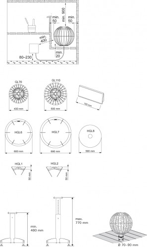 HARVIA Globe GL70E elektriskā saunas krāsns image 3