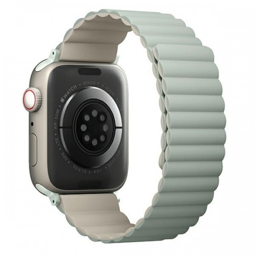 UNIQ pasek Revix Apple Watch Series 4|5|6|7|8|SE|SE2|Ultra 42|44|45|49mm. Reversible Magnetic szałwia-beżowy|sage-beige image 3