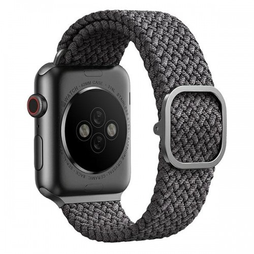 UNIQ pasek Aspen Apple Watch 40|38|41mm Series 4|5|6|7|8|SE|SE2 Braided szary|granite grey image 3