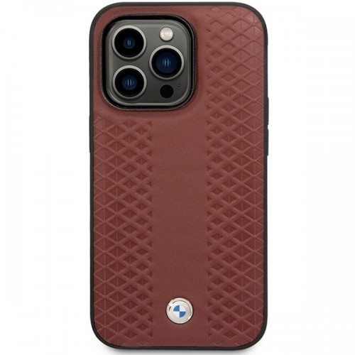 Etui BMW BMHCP14X22RFGR iPhone 14 Pro Max 6,7" burgundowy|burgundy Leather Diamond Pattern image 3