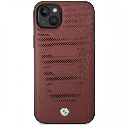 Etui BMW BMHCP14S22RPSR iPhone 14 6,1" burgundowy|burgundy Leather Seats Pattern image 3