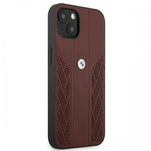 Etui BMW BMHCP13MRSPPR iPhone 13 6,1" czerwony|red hardcase Leather Curve Perforate image 3