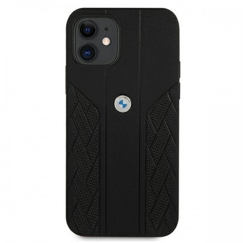 Etui BMW BMHCP12SRSPPK iPhone 12 mini 5,4" czarny|black hardcase Leather Curve Perforate image 3