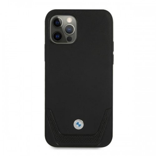 Etui BMW BMHCP12LRSWPK iPhone 12 Pro Max 6,7" czarny|black hardcase Leather Perforate image 3