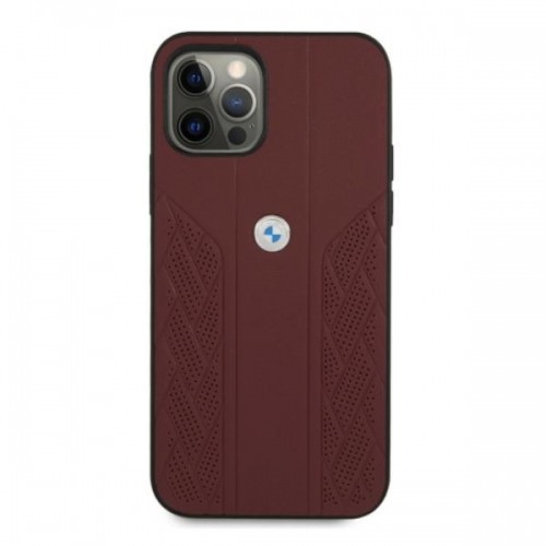 Etui BMW BMHCP12LRSPPR iPhone 12 Pro Max 6,7" czerwony|red hardcase Leather Curve Perforate image 3