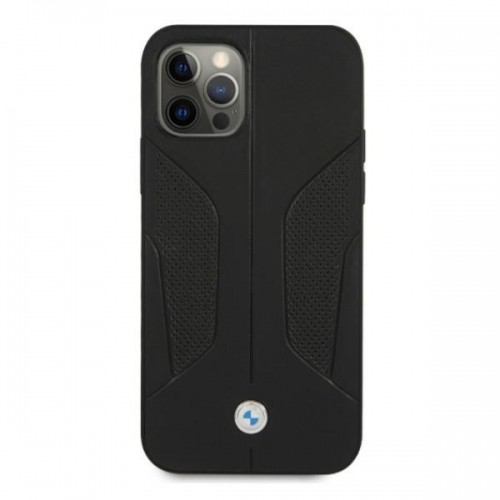 Etui BMW BMHCP12LRSCSK iPhone 12 Pro Max 6,7" czarny|black hardcase Leather Perforate Sides image 3