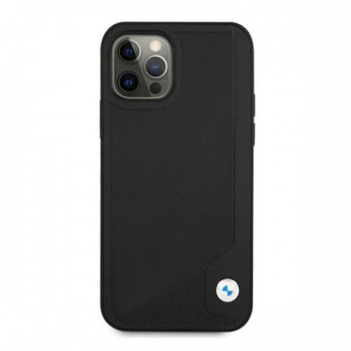 Etui BMW BMHCP12LRCDPK iPhone 12 Pro Max 6,7" czarny|black hardcase Leather Deboss image 3